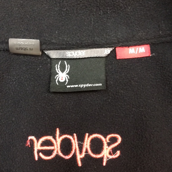 Spider Ladies Black Zip up Jacket. Sz M - Picture 3 of 10